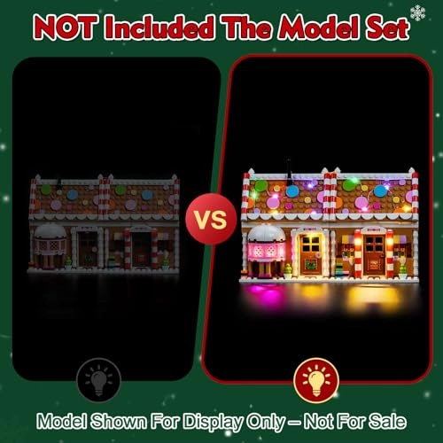 Light kit Compatible with Lego 40809 Festive Gingerbread House - RC Version USB