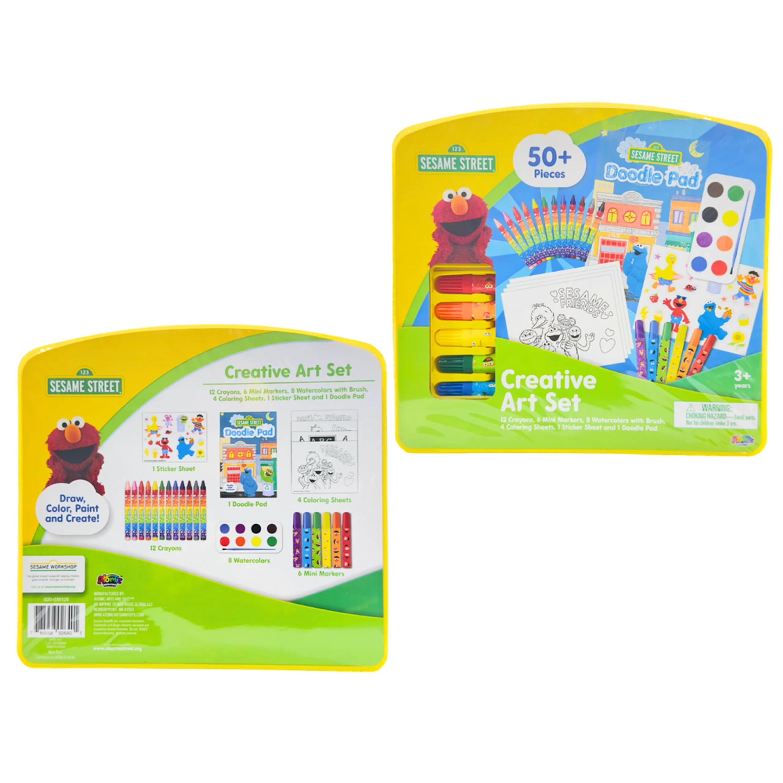 Creative Art Set - 50 Pieces 12 crayons 6 mini markers 8 watercolors