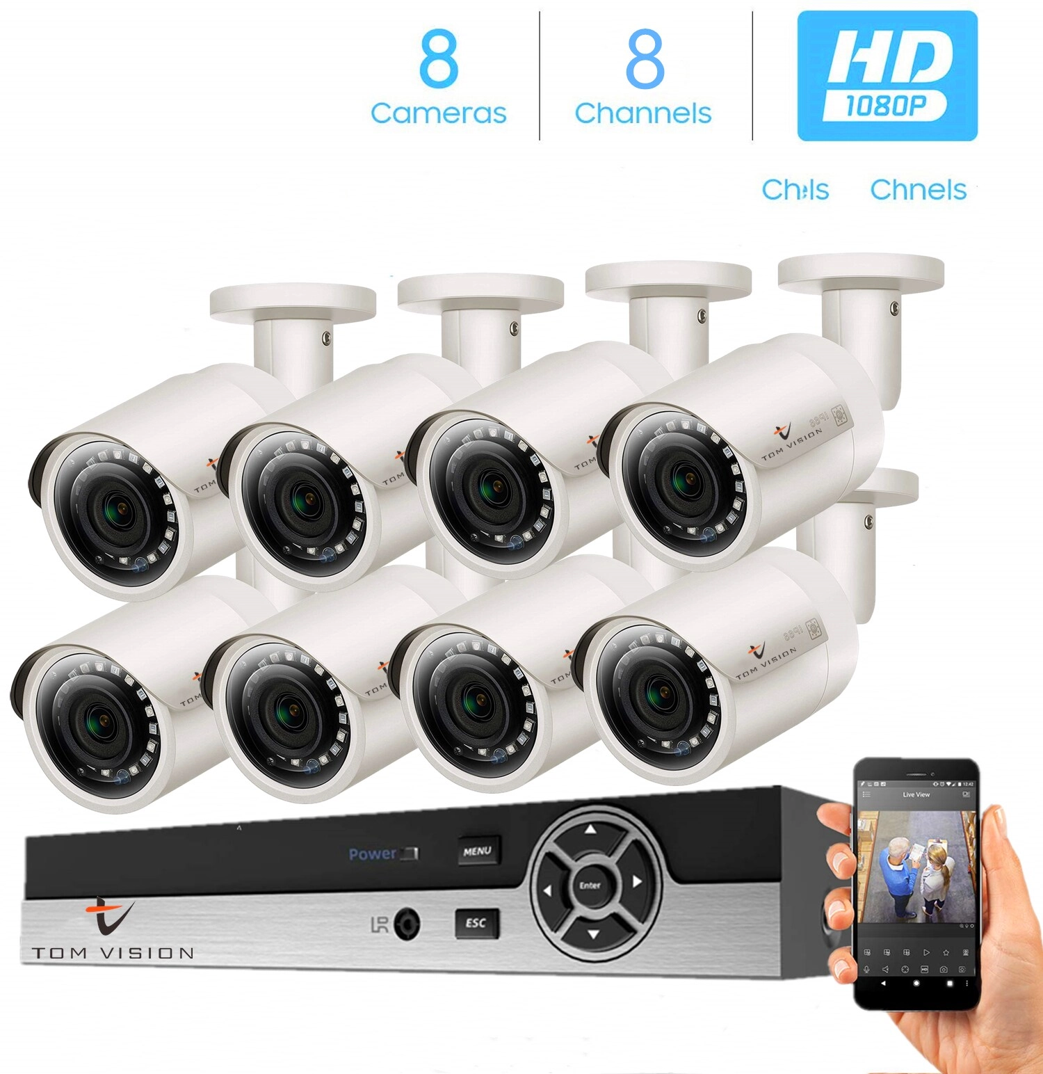 TOMVISION 2K Security Camera System