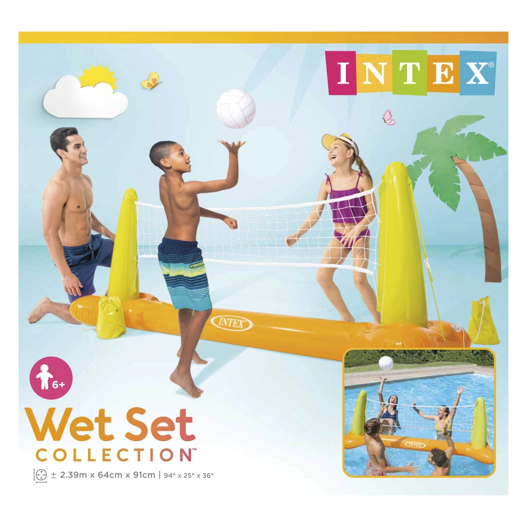 Pool Volleyball Game - Multi Colour 3 +