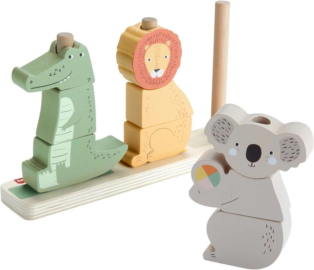 Fisher-Price Stacking And Sorting Animals In Wood - 12 months+ 10 pieces