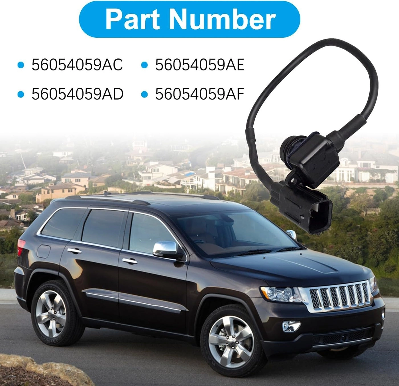 Rear View Backup Camera - Compatible with 2011-2013 Dodge Durango and Grand Cherokee
