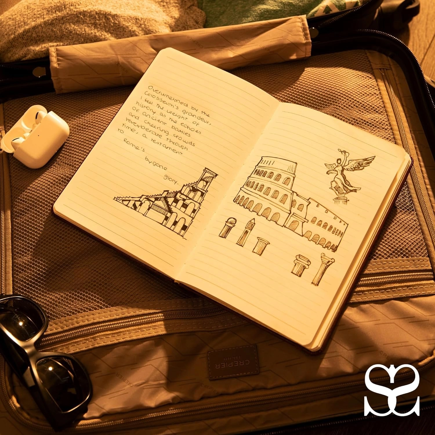 Compass Journal A5 Hardcover - Lined 192 Pages Gift Set