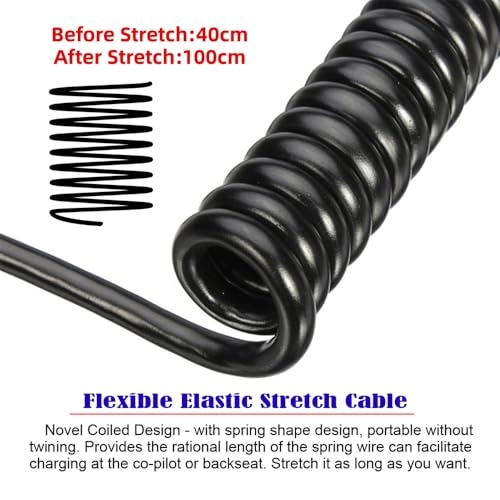 RJ45 Cat6 8P8C UTP Coiled Cable - 2.0M