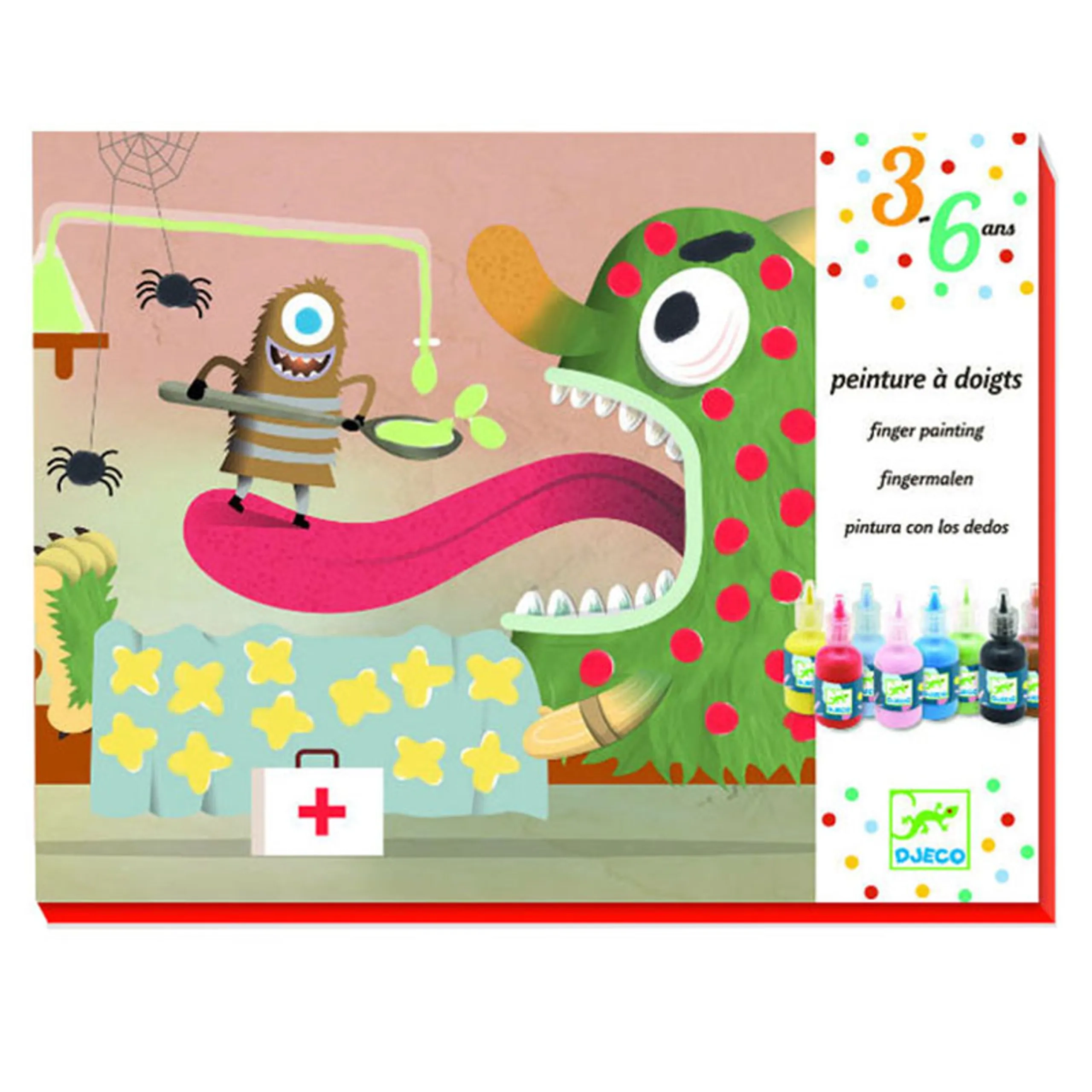DJECO Decorate The Creatures - 1 palette 8 bottles 8 pictures