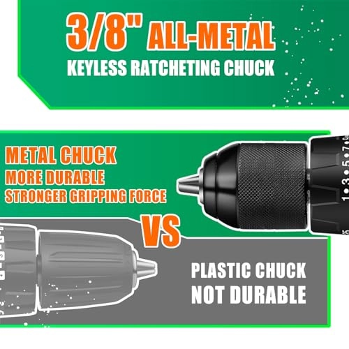 Brushless Cordless Power Drill - 2 Amp Hours