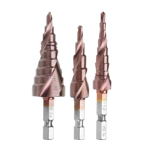 Cobalt Cone Step Drill Bit - Cobalt 1 Piece 3-12/3-14/4-12/4-20/4-22/4-25/4-32/5-21/5-27/6-24mm