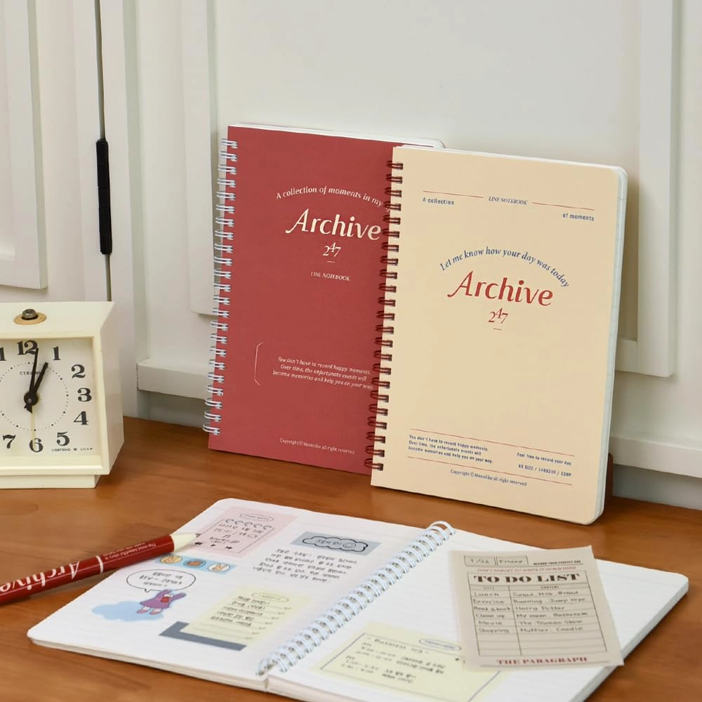 Archive A5 Spiral - Lined 98 Pages
