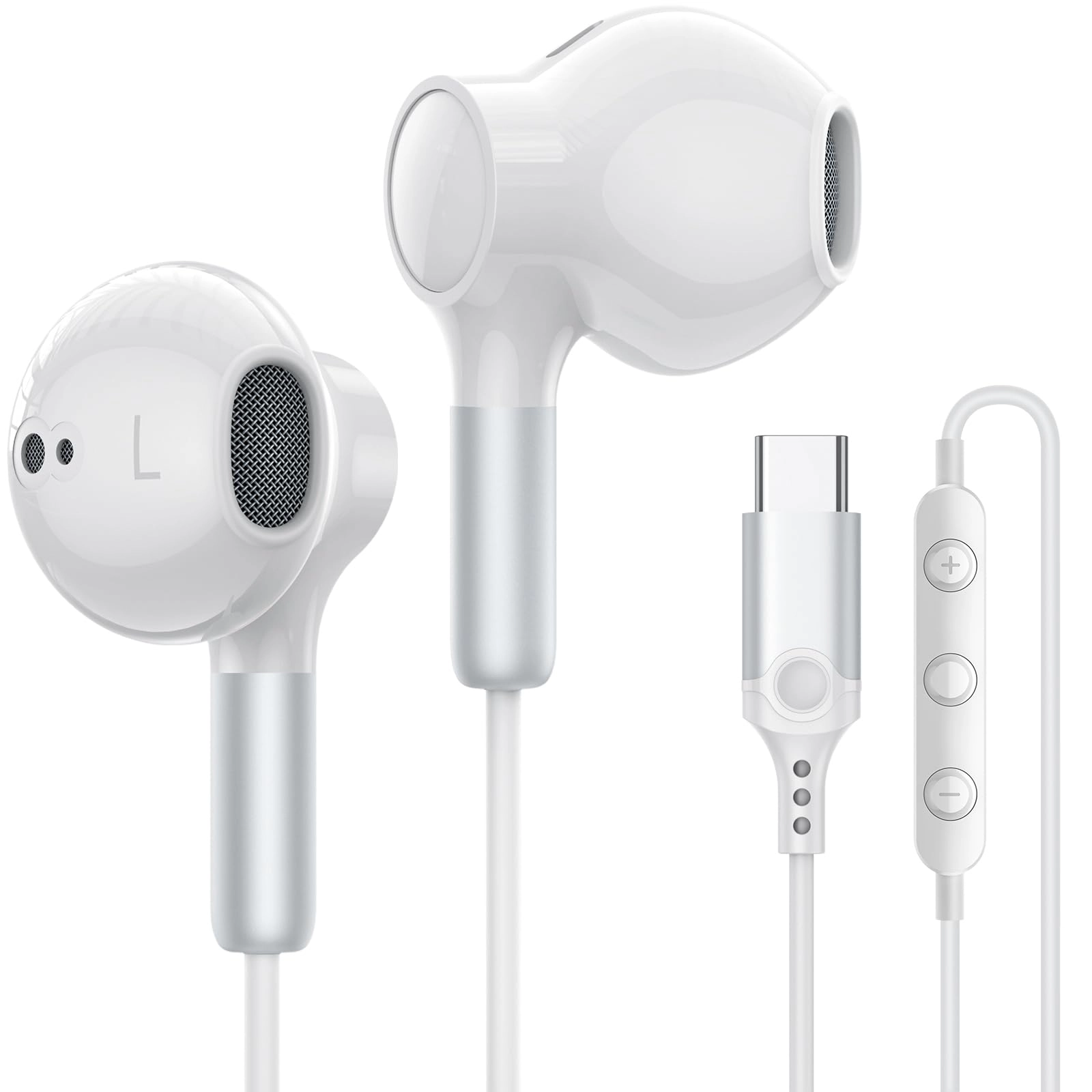 AuiDi USB C Headphones Wired Earbud