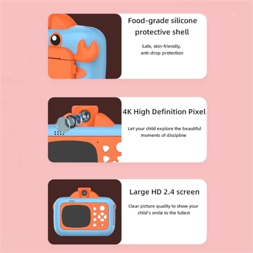 Kids Instant Camera - 4K 2.4-Inch HD Screen