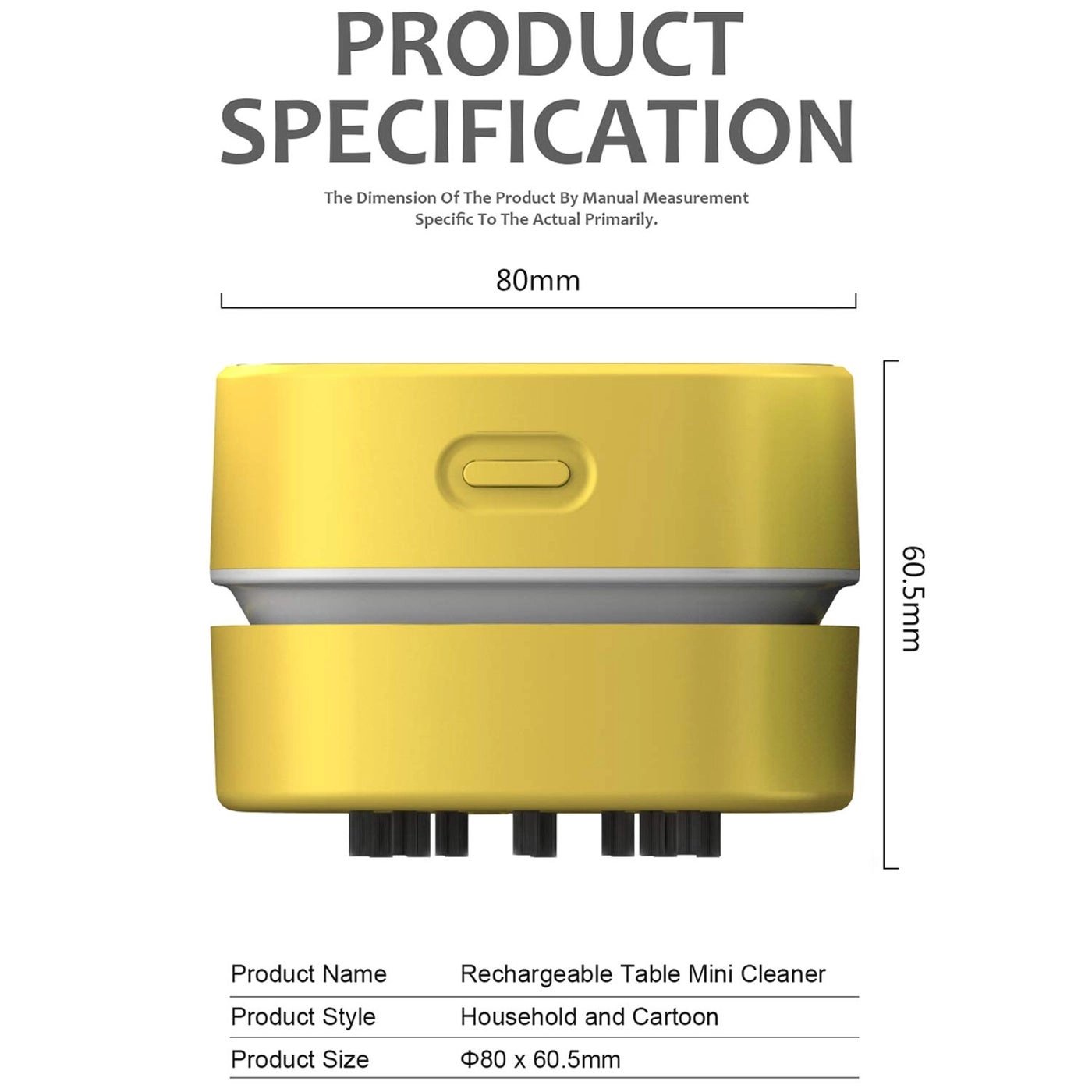 Desktop Vacuum Cleaner - Cordless 360º Rotatable 400 mins