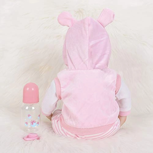 Reborn Baby Doll - 16 inch Vinyl Silicone girl Ages 3+ Gift Set