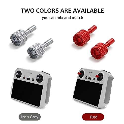 Mini 3 Pro Joysticks - 2 Pairs Aluminum Red+Gray