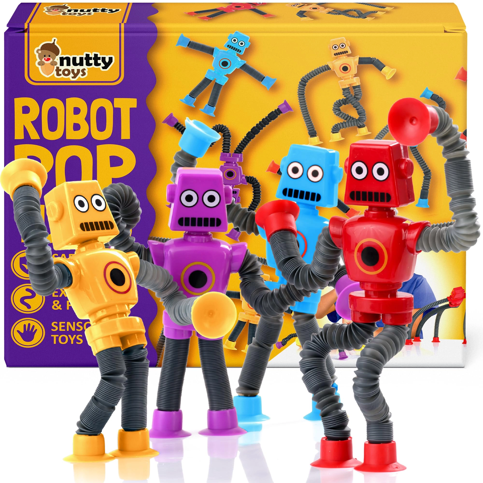 nutty toys pt_robot_4 - 3 years & up 4 pieces