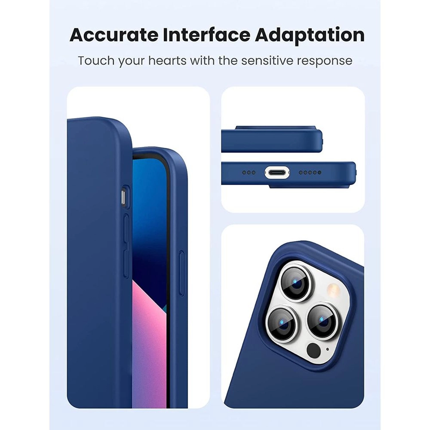 Protettivo-Series Silicone Case - Silicone Back Case for iPhone 13 Pro Max