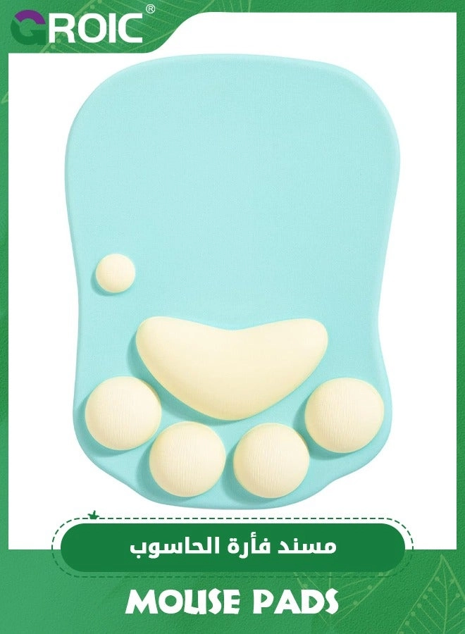 GROIC Cat Paw Silicone Gel Ergonomic Mouse Pad - 27.6x19.6 cm
