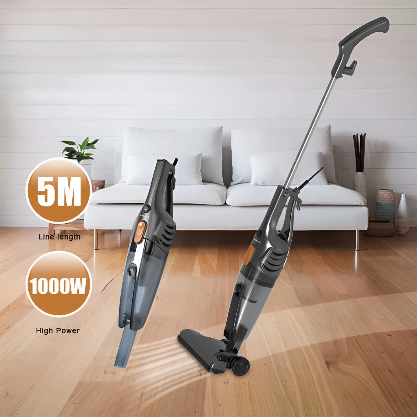 2 in 1 Multifunctional Handheld Vacuum Cleaner - 1000W Lightweight