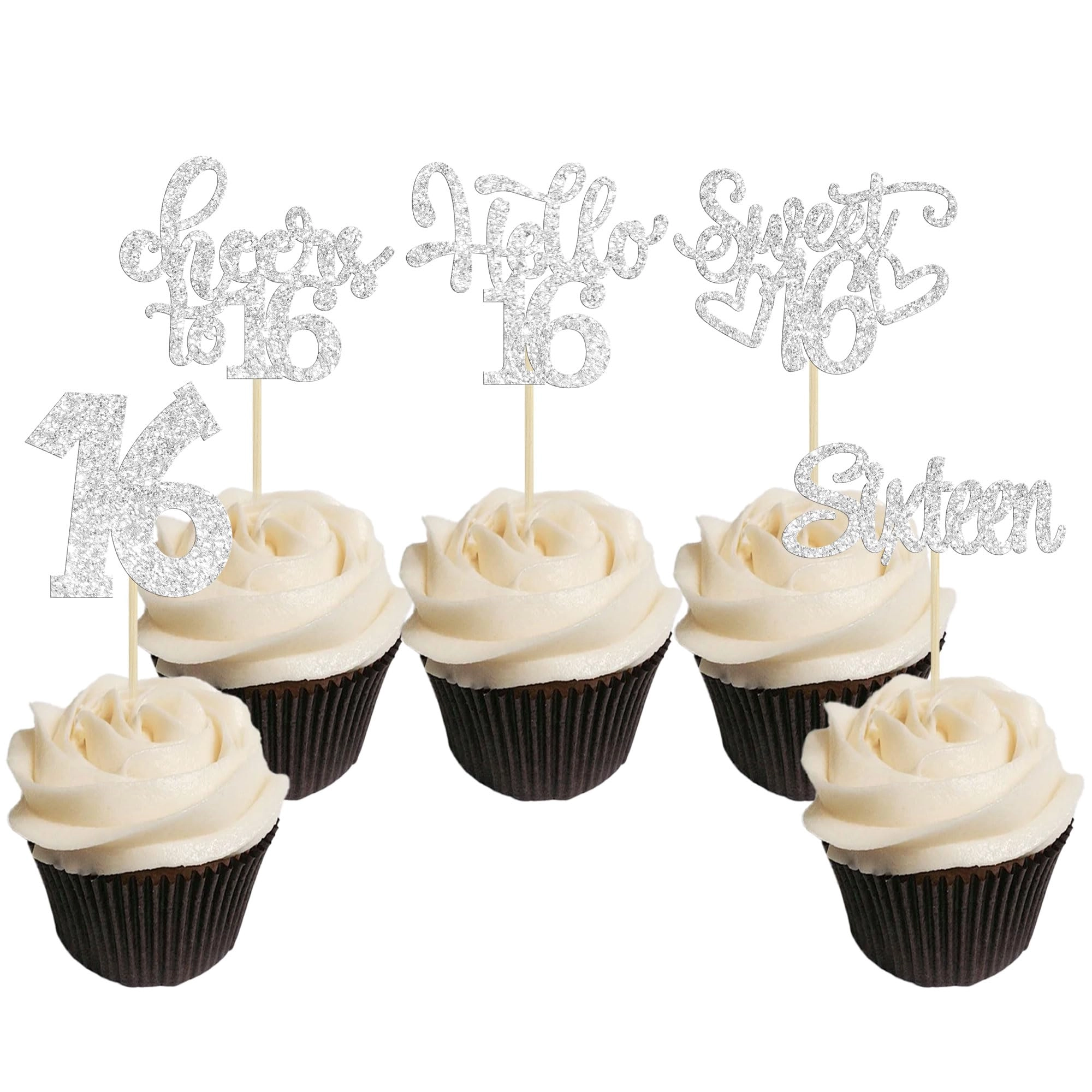 8th Birthday Cupcake Toppers - 30Pcs