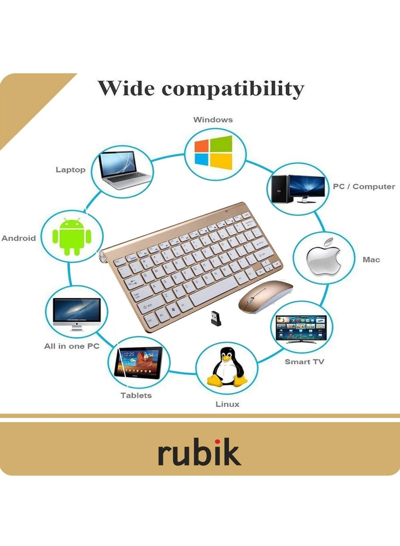 2.4Ghz Wireless Keyboard And Mouse Combo - Wireless