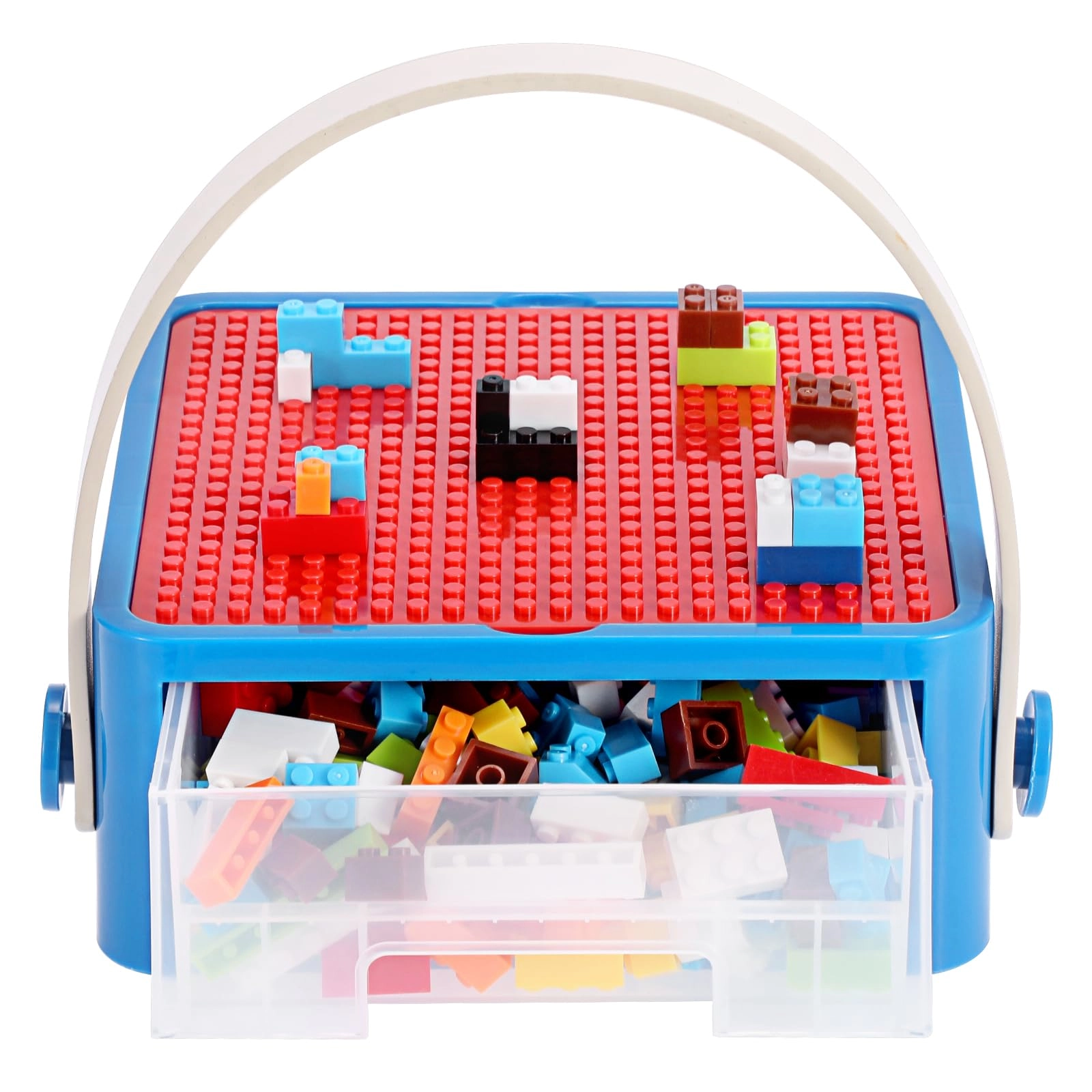 Building Block Bricks Storage Box - Plastic