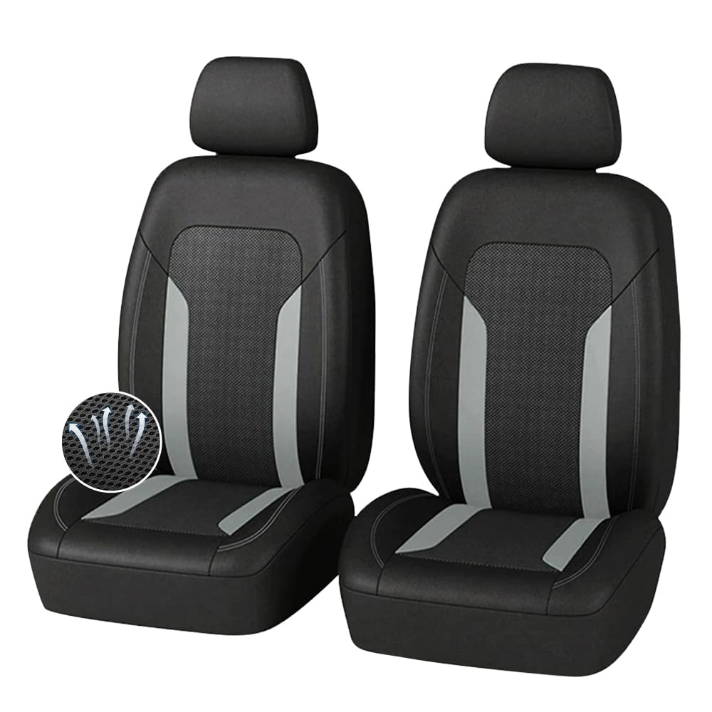 carleef Cooling Car Seat Covers - 4PCS Universal Fit Gray