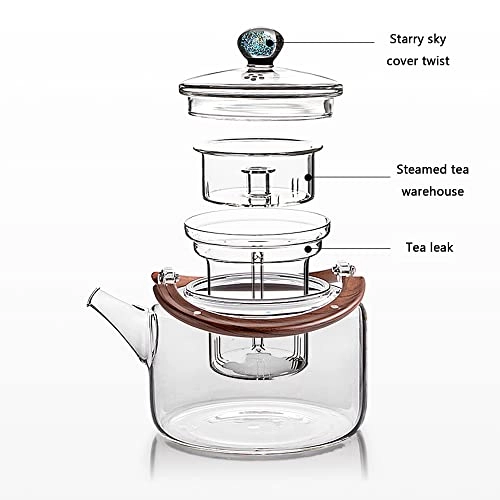 Glass Tea Boiler - high borosilicate glass|PC material 1000 milliliter