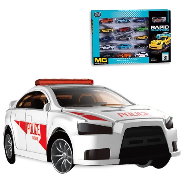 Slide Die Cast Toy Car Play Set - 16pcs