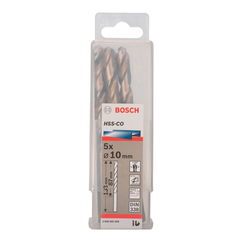 Bosch HSS-Co Metal Drill Bits - Cobalt 5 piece(s) 10.0 millimeter