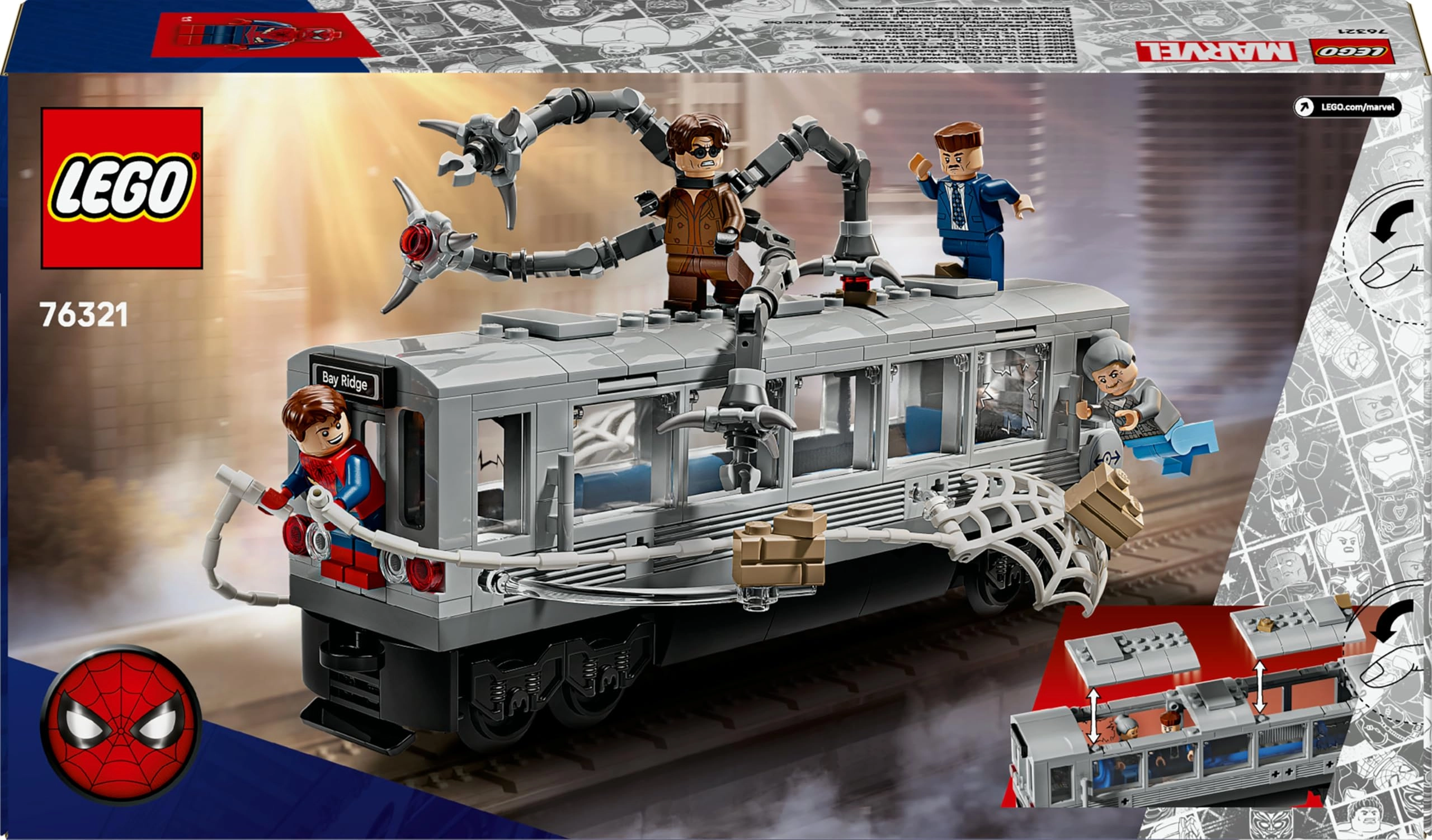 Marvel Spider-Man Vs. Doc Ock Subway Train Scene (76321)