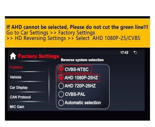 Rear View Parking Camera - Night Vision Wire