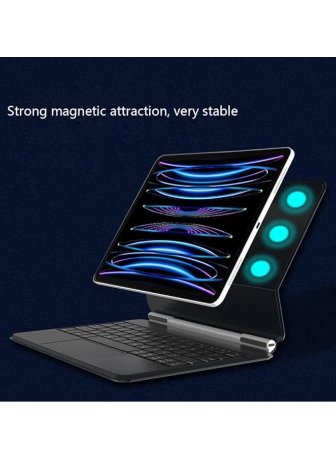 Rotatable Backlit Keyboard Case with Trackpad and Smart Connector with Screen Protector for iPad 10.9-inch (10th Gen, 2022)