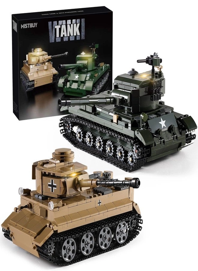 MISTBUY German Tiger - Light-Up + M26 Pershing - 2-in-1 1,195 pcs