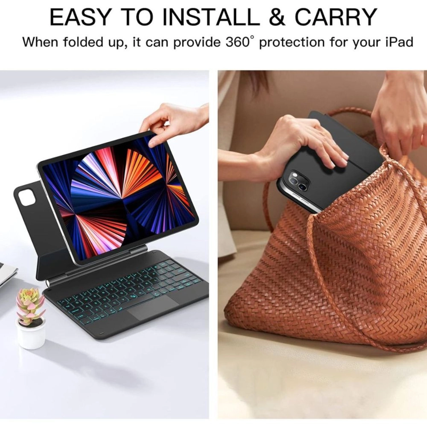 Keyboard Case with Trackpad for iPad 13-inch Air