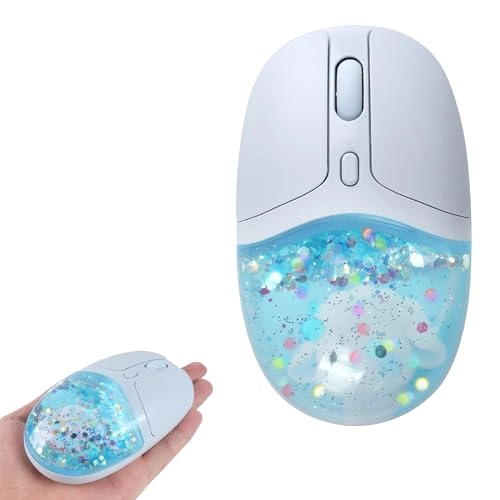 Aqua Mouse with Liquid Quicksand Sequins - Bluetooth USB