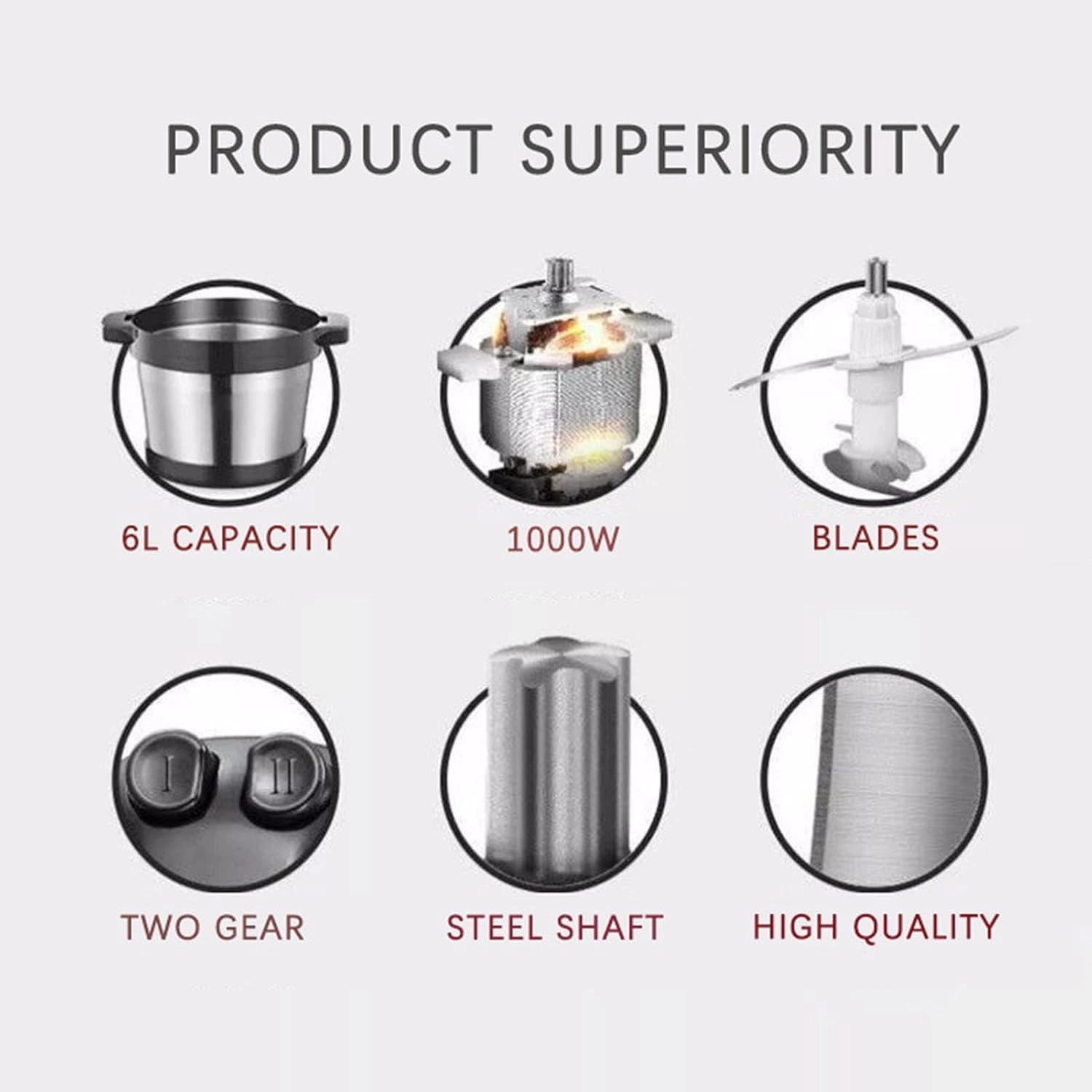 Meat Chopper - 6L 1000W