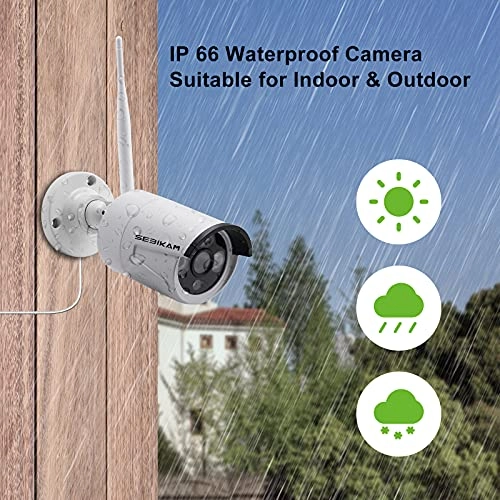 Wireless Security Camera System - 4x 3MP 10CH 2K/3MP