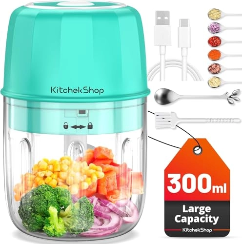 Mini Portable Veggie Chopper - 8.45 Fluid Ounces Cordless