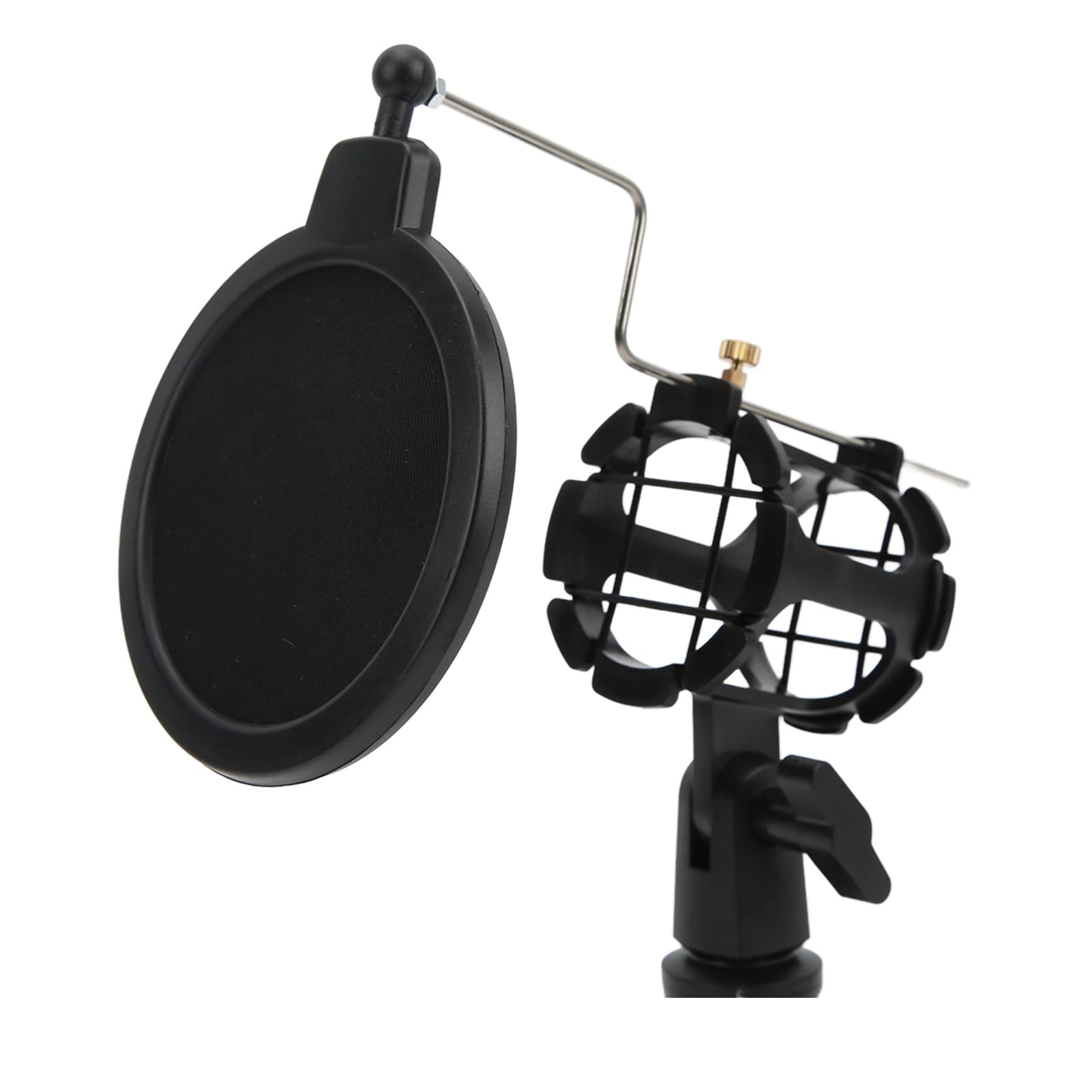 Tihebeyan Microphone Pop Filter Holder - Shockproof Foldable Tripod