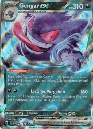 Pokemon Gengar EX TEF 104 - German