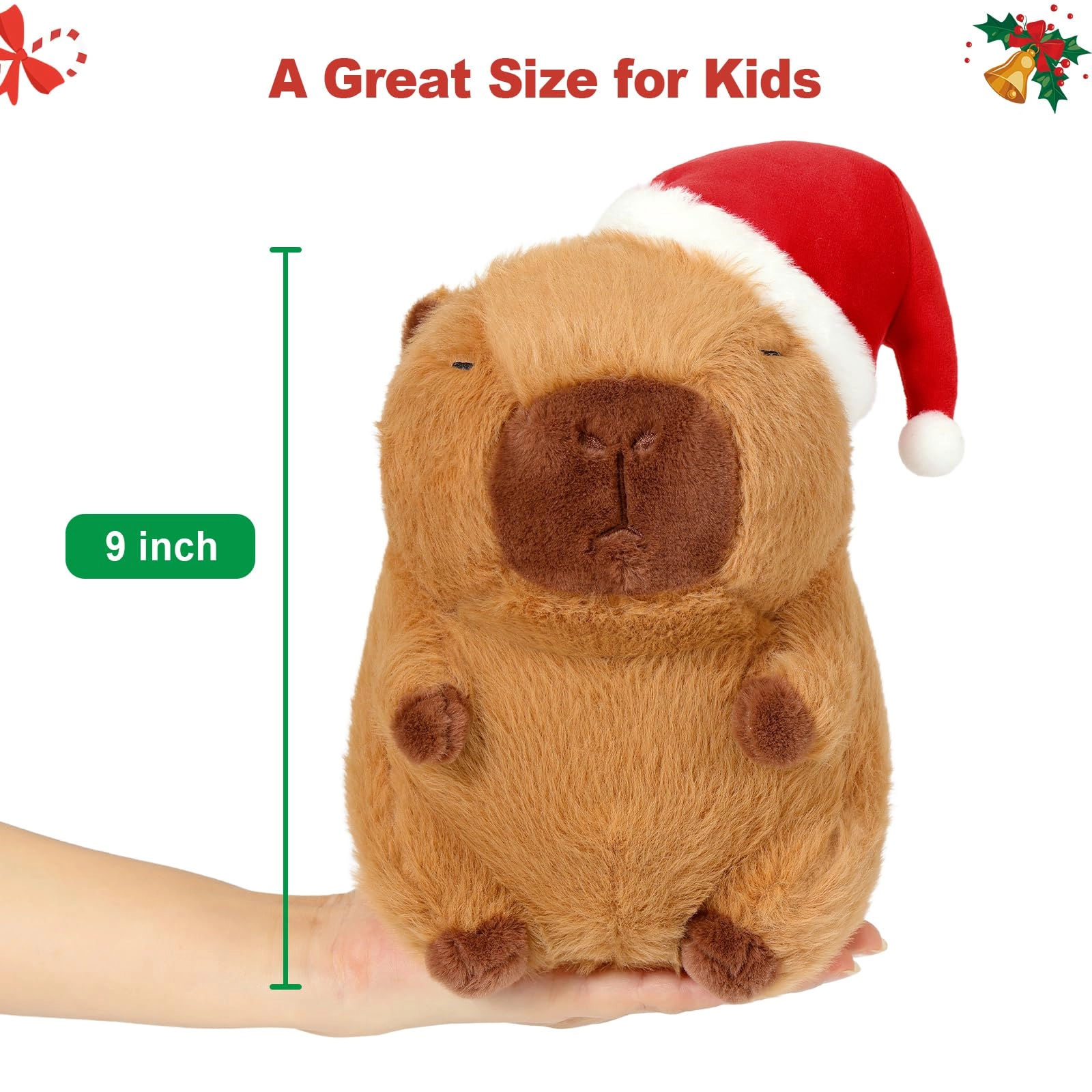 Capybara Plush - 9 inch Strawberry Hat