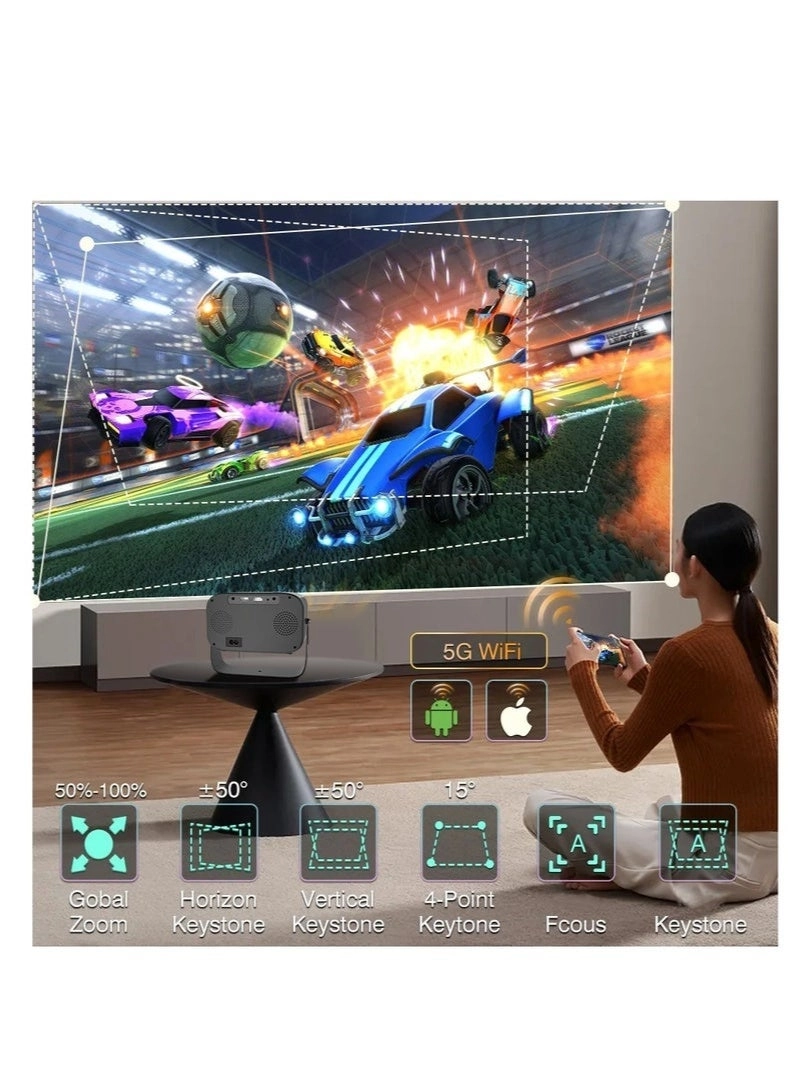 Upgrade Portable Projector 400ANSI 1080P