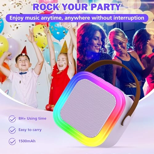 Mini Karaoke Machine - 2 Wireless Microphones