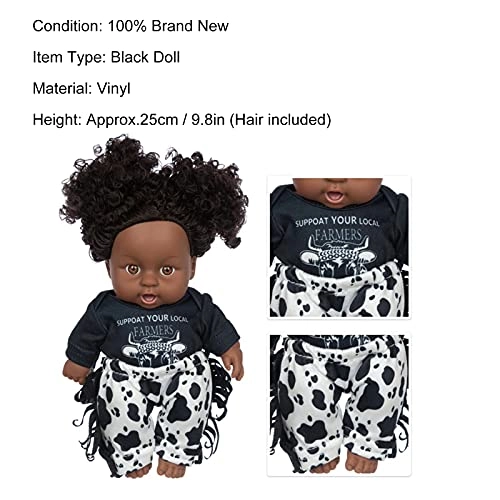 Reborn Baby Doll - 25cm Vinyl Black