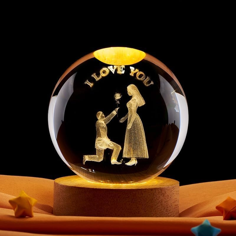 DesiDiya, DesiDiYa, Contact: +91-7572888999, info@desidiya.com Crystal Love You Lamp - 3D USB Powered Warm White