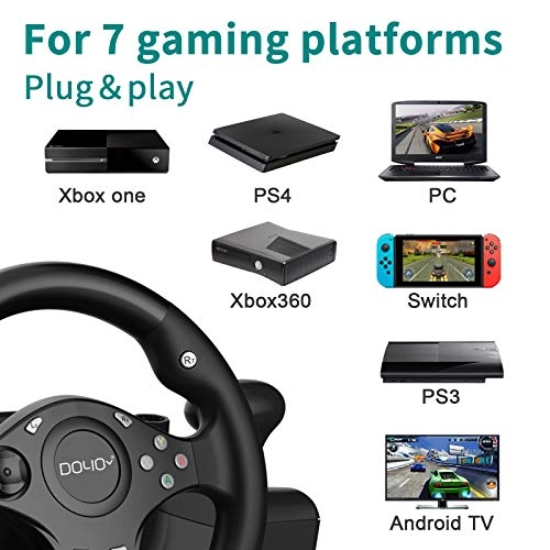 Steering Wheel Racing Wheel & Pedals - PC/Xbox/PS4/Switch