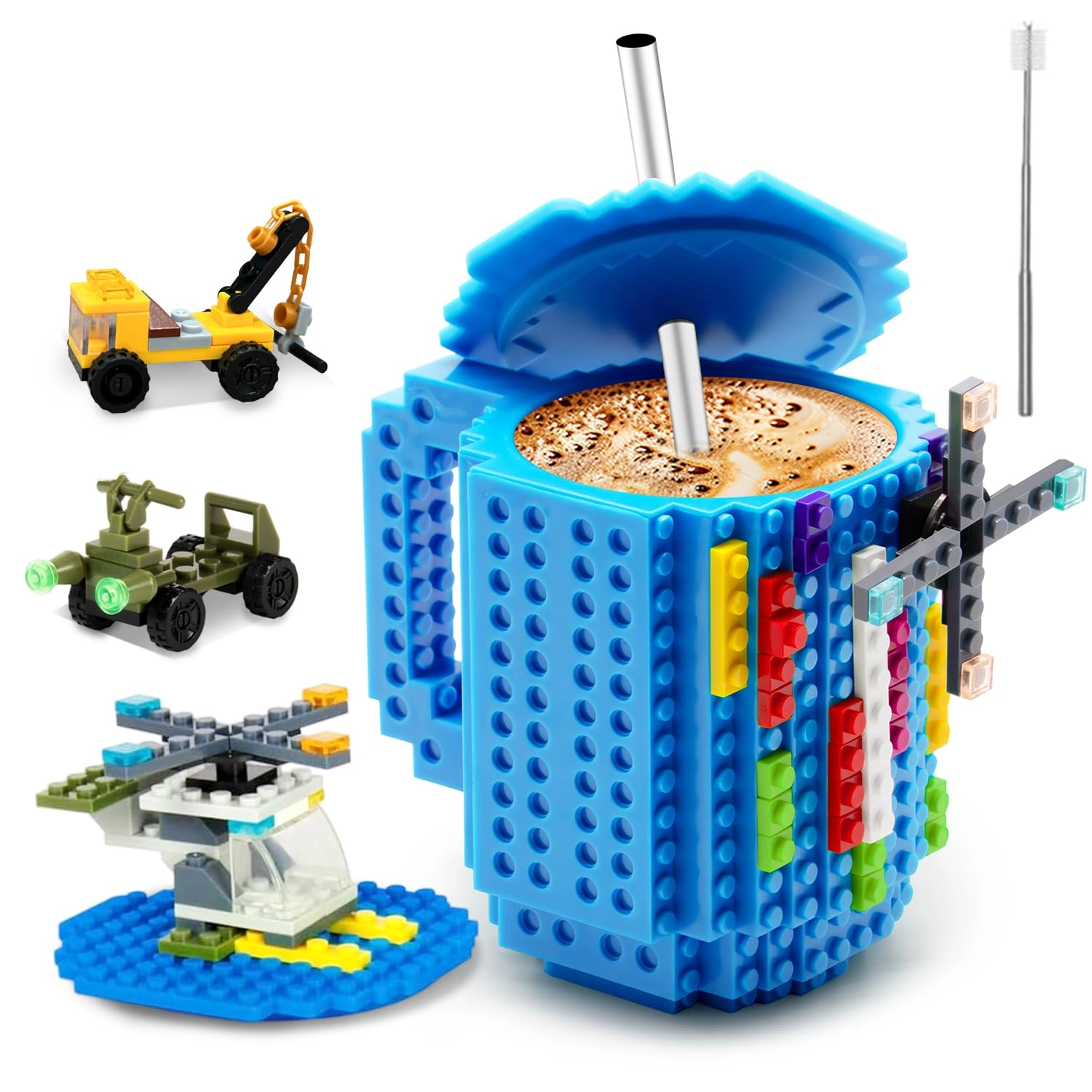 FUBARBAR Build-on Brick Plastic Mug - 1 pcs - Santa - 350 ml