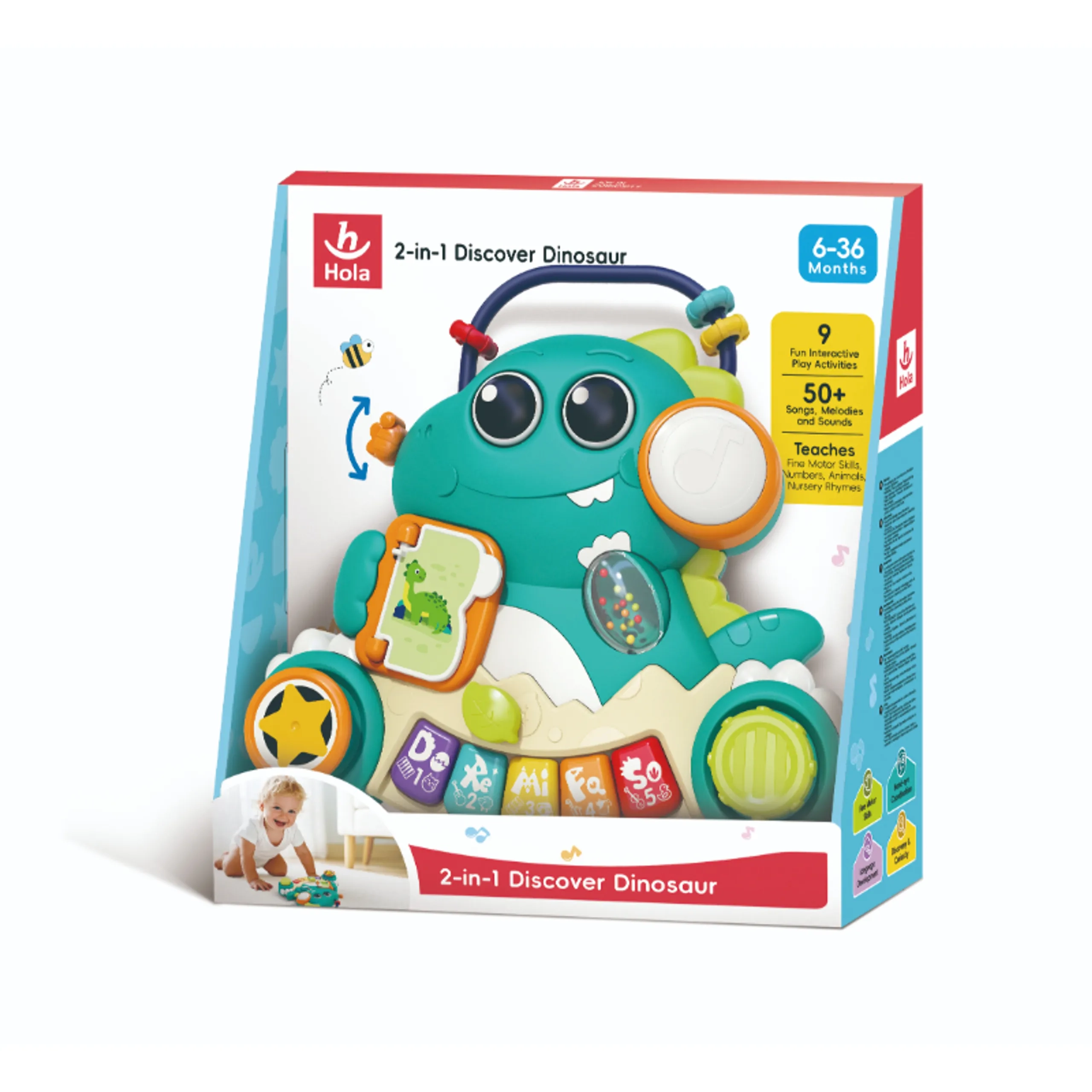2-In-1 Discover Dinosaur - Suitable for 6 to 36 months