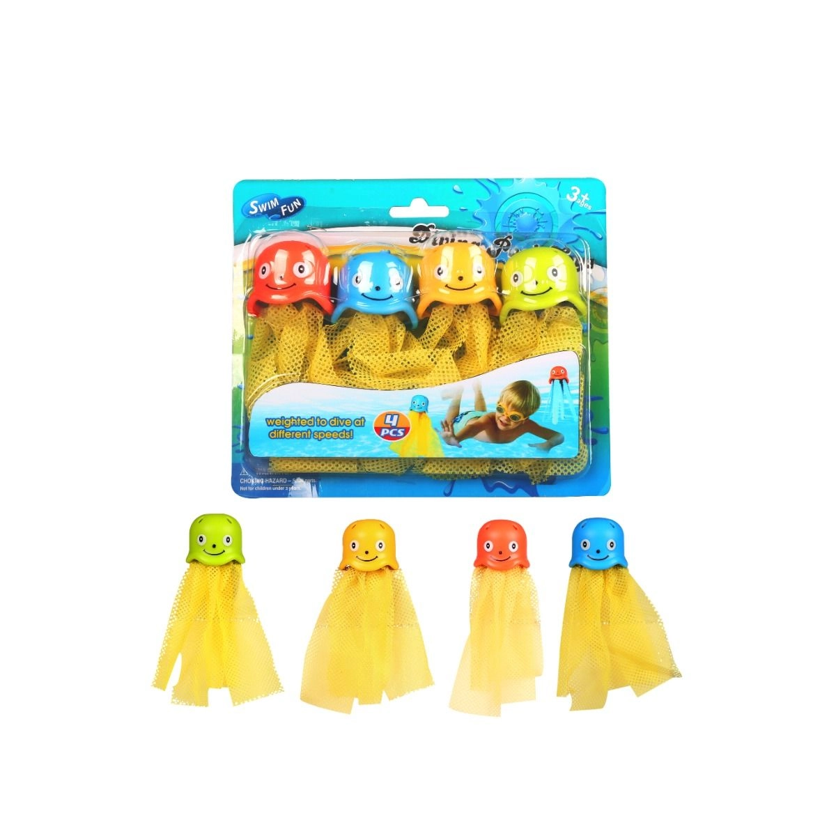 Diving Ring Toys - 4pcs Multi Colour