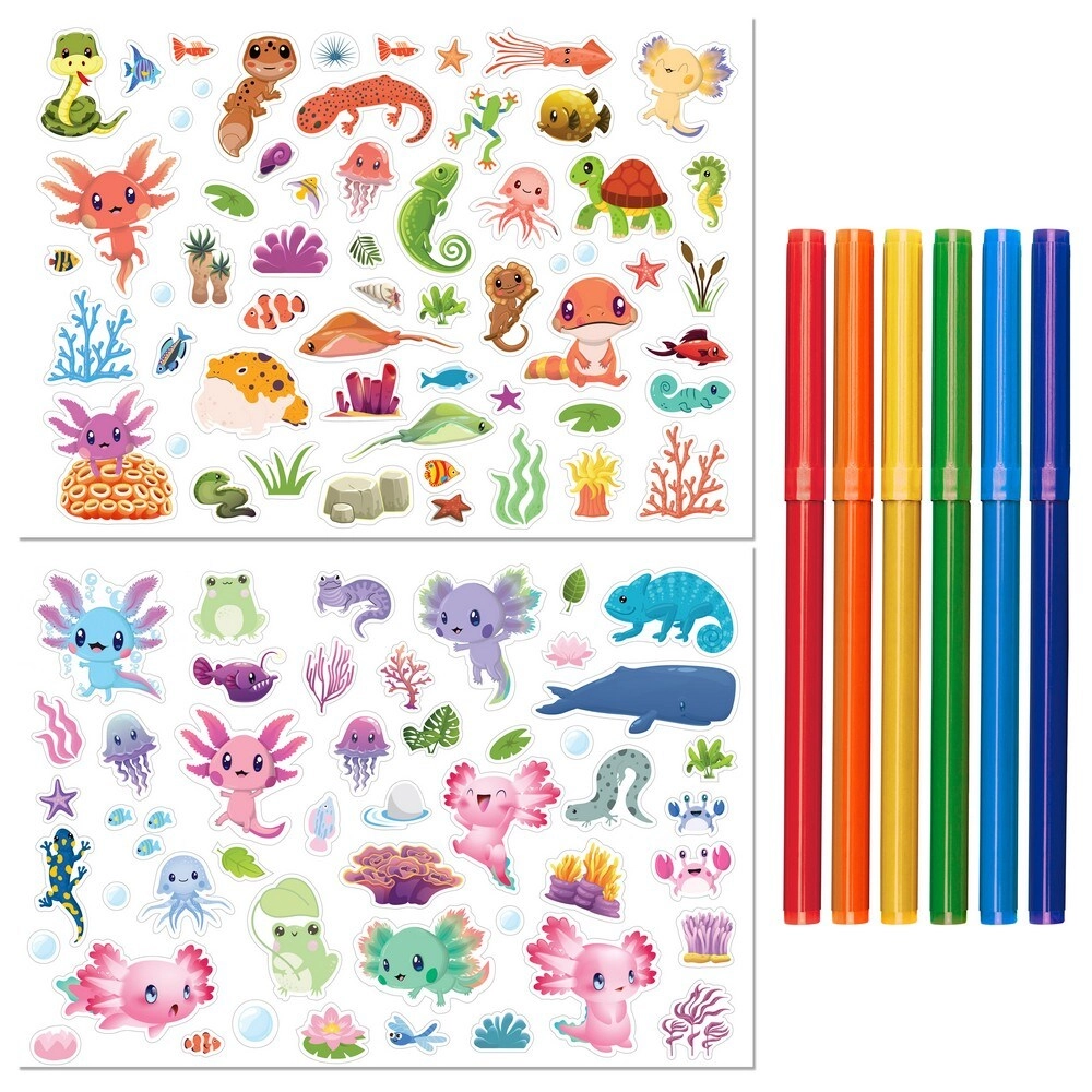 Axolotls and Friends Colouring Set
