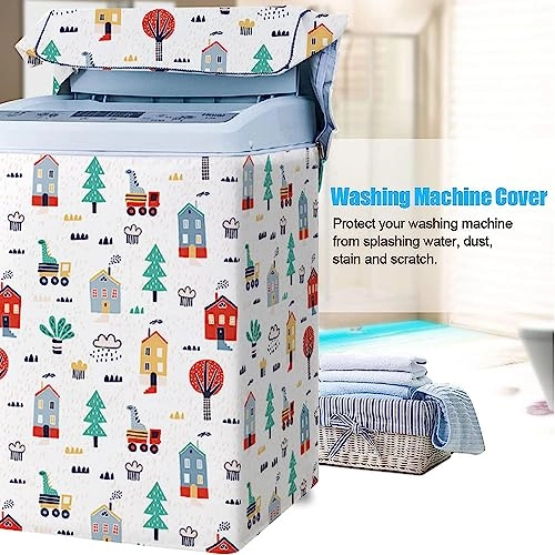 Washing Machine Dryer Cover - L (6.8-8kg) White Lotus